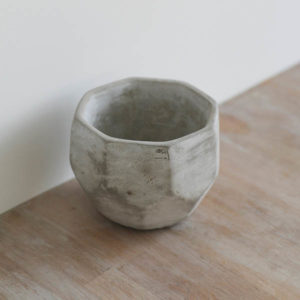 concrete pot event styling geometric plant pot