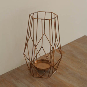 geometric copper prop hire copper geometric wedding