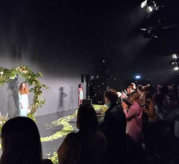 flower arch and floral styling london fashion week