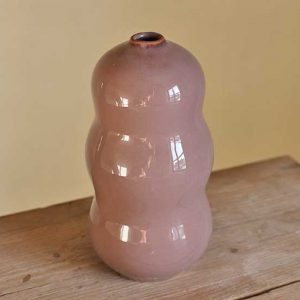 mauve flower vase